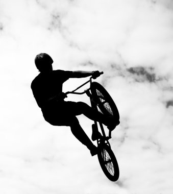 bmx biniciler eylem silüeti