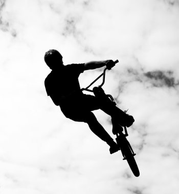 bmx biniciler eylem silüeti