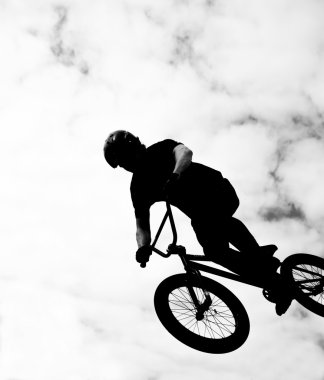 bmx biniciler eylem silüeti