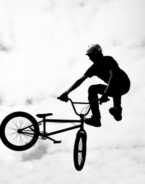 bmx biniciler eylem silüeti