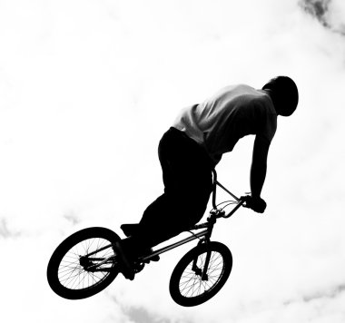 bmx biniciler eylem silüeti