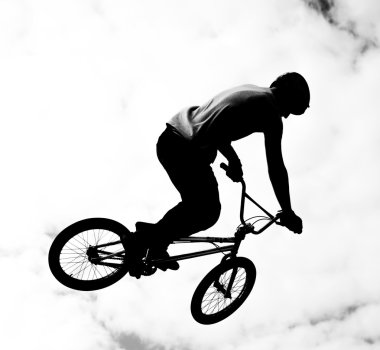 bmx biniciler eylem silüeti
