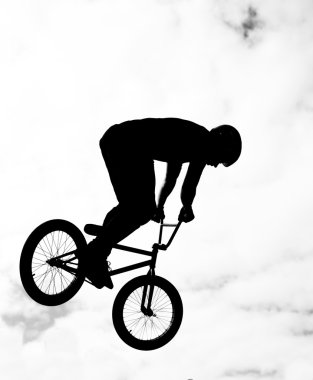 bmx biniciler eylem silüeti