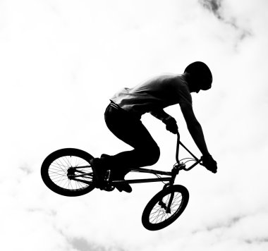 bmx biniciler eylem silüeti