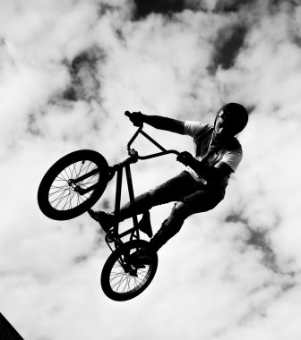 bmx biniciler eylem silüeti