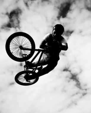bmx biniciler eylem silüeti