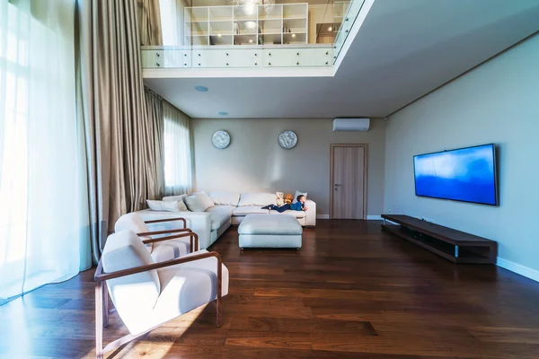 Big modern living room — Stock Photo, Image