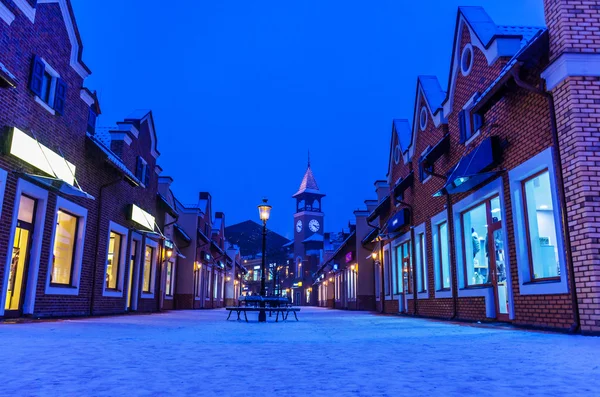 Een abstracte blik op de stadslichten van Kerstmis vervagen bokeh — Stockfoto