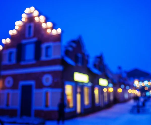 Uno sguardo astratto alle luci della città di Natale sfocatura bokeh — Foto Stock