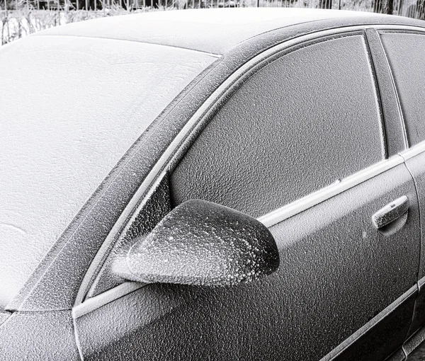 Frozen part of car. Selective focus. A little of DOF. — Stock Photo, Image