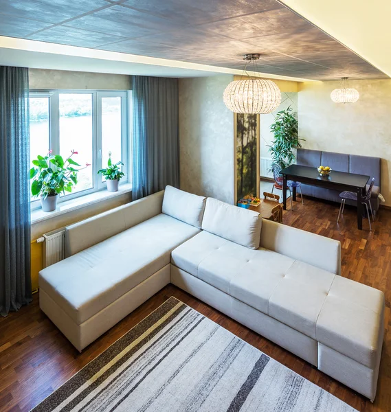 Moderní interiér obývacího pokoje — Stock fotografie
