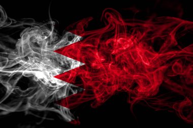 Bahreyn, Bahreyn duman bayrağı siyah arka planda izole