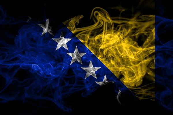 Bosznia Hercegovina Bosznia Hercegovina Bosznia Hercegovina Fekete Háttérrel Izolált Füst — Stock Fotó