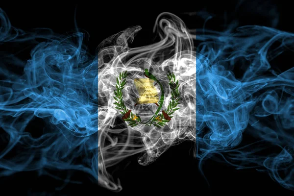 Guatemala Smoke Flag Isolated Black Background — Stock Photo, Image