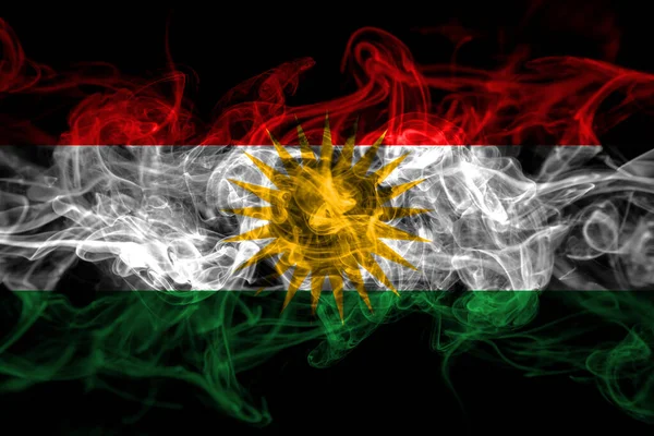 Kurd Kurd Kurd Füst Zászló Elszigetelt Fekete Alapon — Stock Fotó