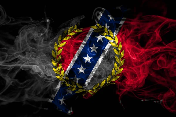 Estados Unidos Estados Unidos Montgomery Alabama Estados Unidos Bandera Humo — Foto de Stock