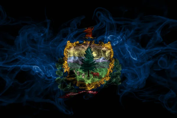 United States America America Usa American Vermont Smoke Flag Isolated — Stock Photo, Image