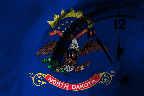 Spojené Státy Americké Amerika Usa Usa Američan Severní Dakota Vlajka — Stock fotografie