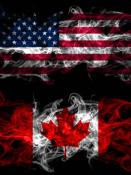Estados Unidos América América Eua Eua Eua Canadá Bandeiras Místicas — Fotografia de Stock
