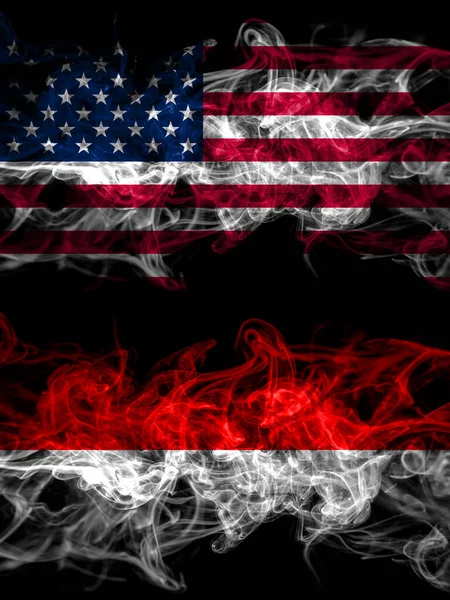 Amerikas Förenta Stater Usa Usa Usa Mot Indonesien Indonesiska Rökiga — Stockfoto