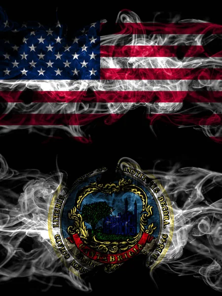 Соединенные Штаты Америки Америка Сша Сша Американские Дымящиеся Мистические Флаги — стоковое фото