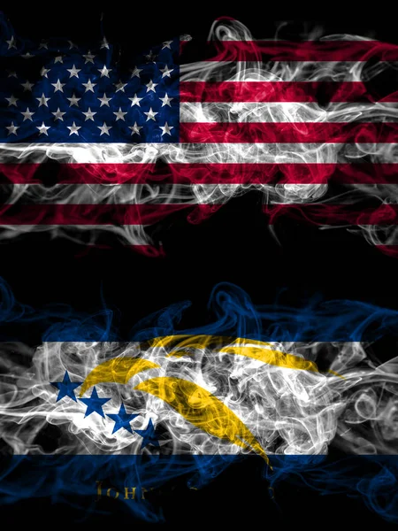 Estados Unidos América América Eua Eua Bandeiras Místicas Fumegantes Americanas — Fotografia de Stock
