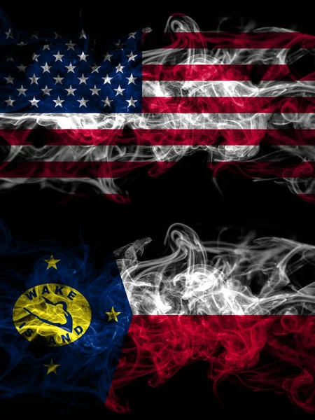 Spojené Státy Americké Amerika Usa Usa Americké Kouřové Mystické Vlajky — Stock fotografie