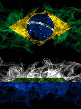 Brezilya, Brezilya, Amerika Birleşik Devletleri, Amerika, ABD, ABD, ABD, Navassa Adası yanyana yerleştirilmiş dumanlı mistik bayraklar. Kalın renkli ipeksi soyut duman bayrakları.