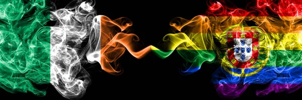 Irská Republika Irové Proti Portugalsku Portugalci Gayové Pýcha Kouřící Mystické — Stock fotografie