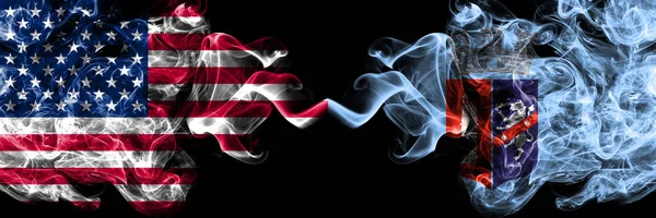 Spojené Státy Americké Amerika Usa Usa Amerika Albánie Tirana Kouřové — Stock fotografie