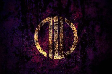 Japonya, Japonca, Sendai, Miyagi bayrağı grunge metal arka plan dokusu üzerinde çizikler ve çatlaklarla