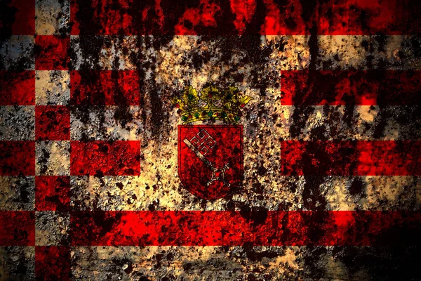 Германия Бремен Флаг Гранж Металлическом Фоне Текстуры Царапинами Трещинами — стоковое фото