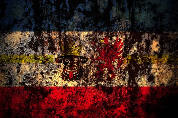 Alemania Mecklemburgo Pomerania Occidental Bandera Del Estado Textura Fondo Metal — Foto de Stock