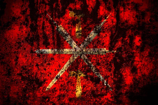 Rússia Russo Tula Bandeira Oblast Grunge Textura Fundo Metal Com — Fotografia de Stock