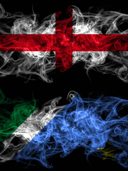 Flag England English Brazil Brazilian Mato Grosso Sul Countries Smoky —  Fotos de Stock