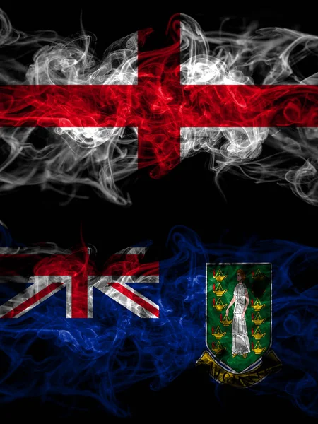 Flag England English Britain British Virgin Islands Countries Smoky Effect —  Fotos de Stock