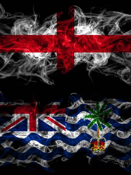 Flag England English British Britain Indian Ocean Territory Countries Smoky — Stock fotografie