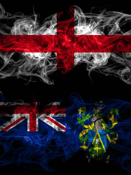 Flag England English British Britain Pitcairn Islands Countries Smoky Effect —  Fotos de Stock