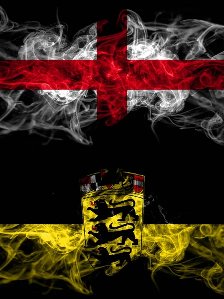 Flagge Von England England Und Deutschland Deutschland Deutschland Baden Württemberg — Stockfoto