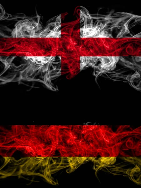 Flag England English Germany German Deutschland Countries Smoky Effect —  Fotos de Stock
