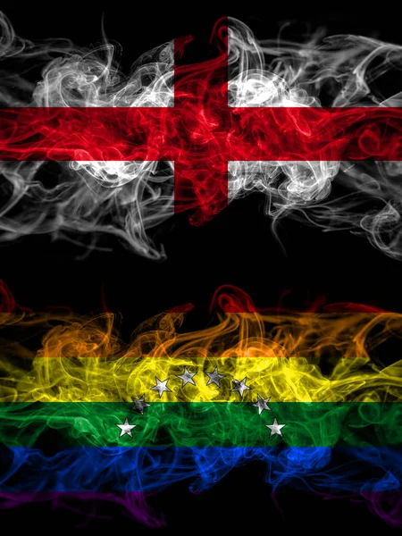 Flag England English Venezuela Gay Countries Smoky Effect — Stock Photo, Image