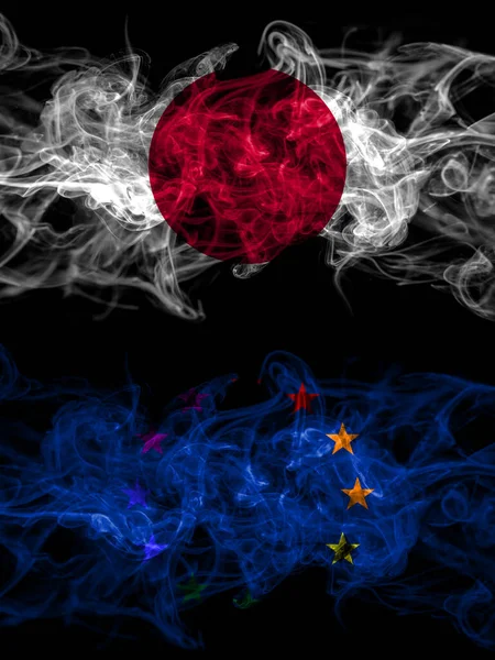 Прапори Куріння Японії Японії Європі Європі Гей — стокове фото