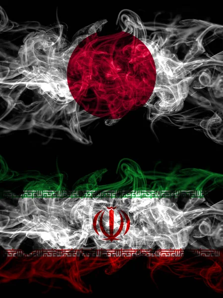 Rauchfahnen Japans Japans Und Irans Iraniens — Stockfoto