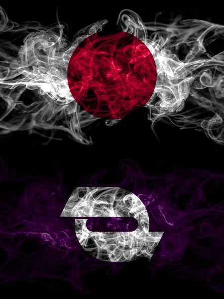 Прапори Куріння Японії Японії Японії Юні Хоккайдо Сорачі Субпрефектурі — стокове фото