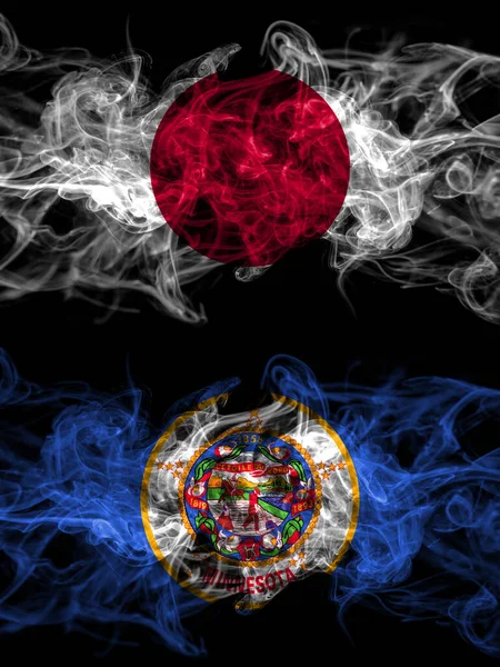 Прапори Куріння Японії Японії Сполучених Штатах Америки Америці Сша Сша — стокове фото