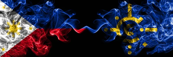 Filipinler, Filipinliler CEFTA 'ya karşı duman bayrakları yan yana.