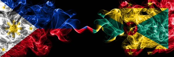 Filipinler, Filipinliler Grenada 'ya karşı Duman bayrakları yan yana.