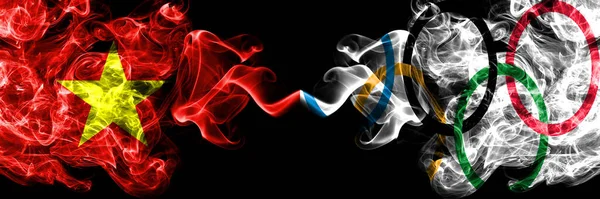 Vietnam, Vietnam Organizasyonları, Olimpiyat dumanı bayrakları yan yana.