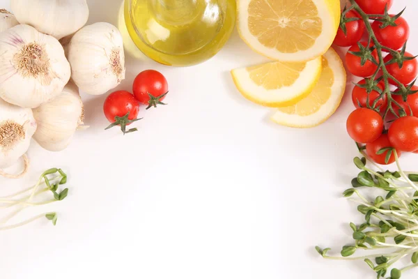 Ingredients on white — Stock Photo, Image