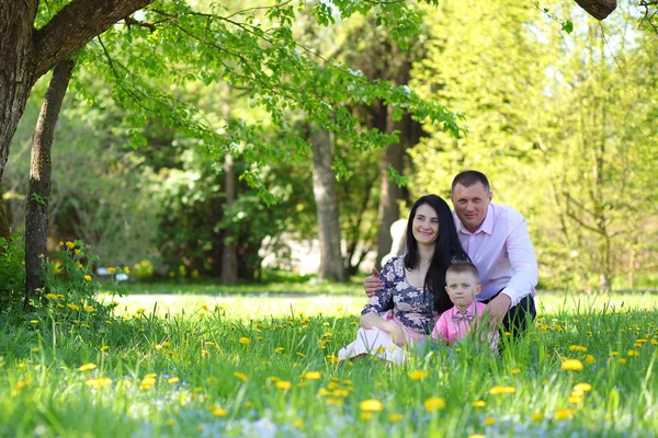 Lycklig ung familj — Stockfoto